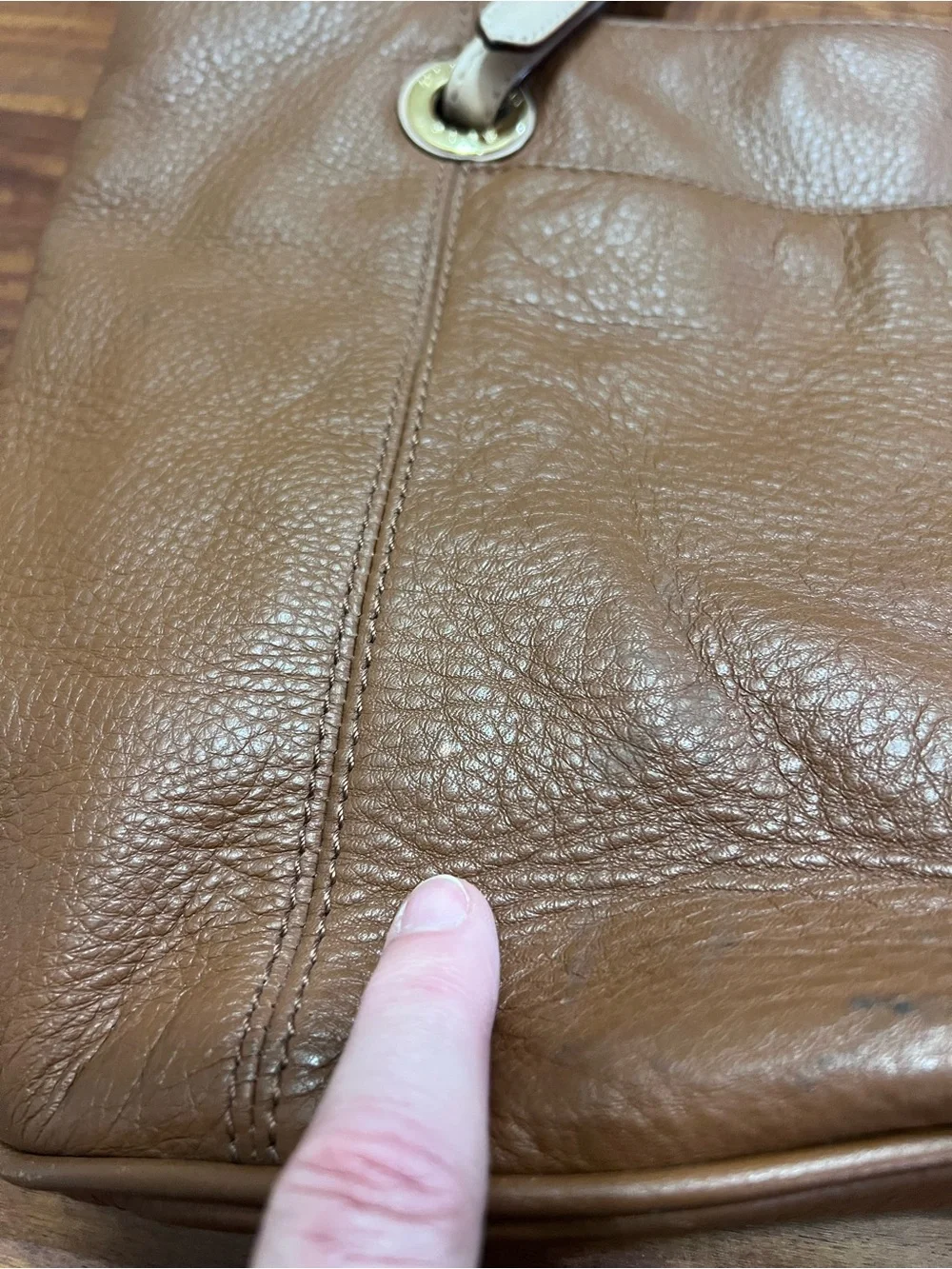 Michael Kors Bedford Acorn Pebble Leather Tote Bag